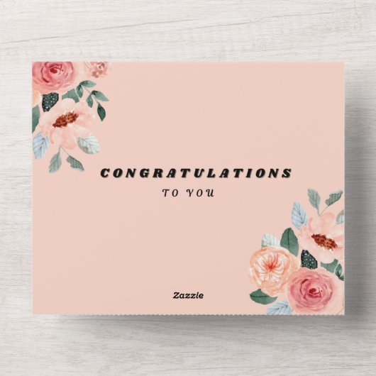 おめでとうございます！ オールインワン招待状 (正面)