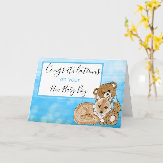 おめでとうございます カード (黄色い花)