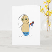 おめでとうございます カード (黄色い花)