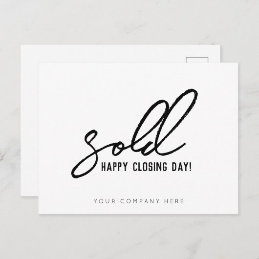 おめでとうございます!クロージングデー 不動産 ポストカード (正面/裏面)