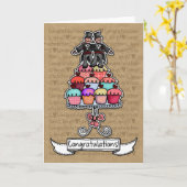 おめでとうございます – ゲイ結婚ズ・カップケーキ カード (黄色い花)