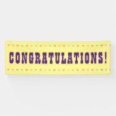 おめでとうございます – バナーの上に巨大な言葉 横断幕 (横)
