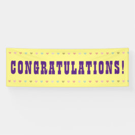 おめでとうございます – バナーの上に巨大な言葉 横断幕