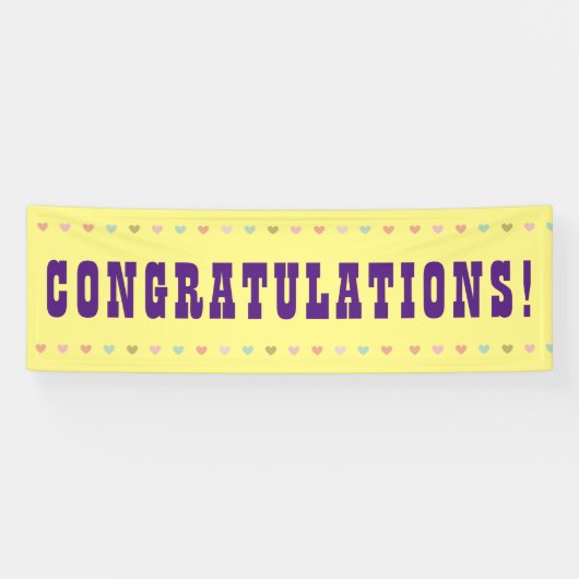 おめでとうございます – バナーの上に巨大な言葉 横断幕 (横)