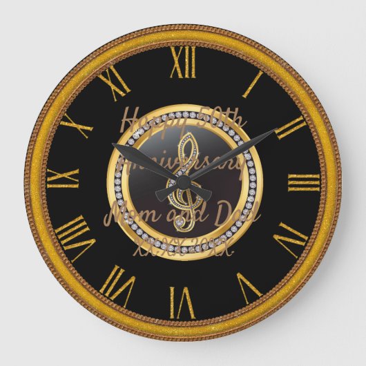 おめでとうございます ラージ壁時計 (正面)