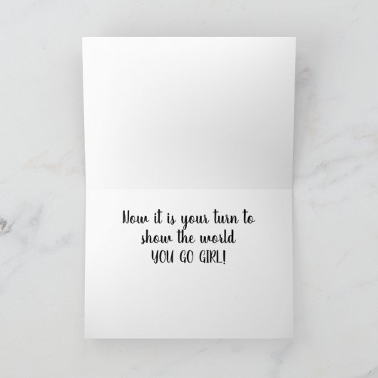 おめでとうございます*世界を見せる番です* カード (内部)