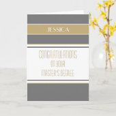 おめでとうございます！修士課程卒業お祝いカード カード (黄色い花)