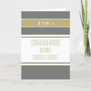 おめでとうございます！修士課程卒業お祝いカード カード
