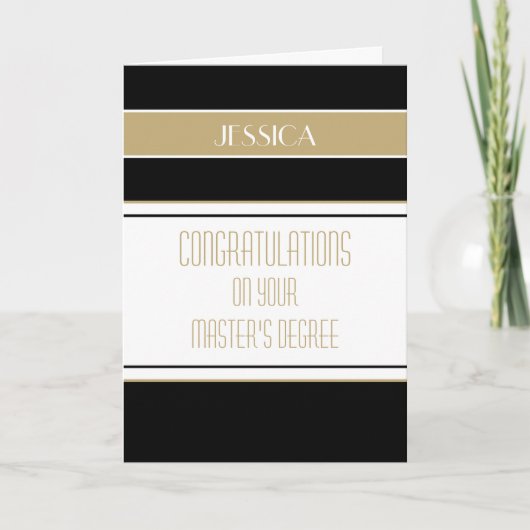 おめでとうございます！修士課程卒業カード カード (正面)
