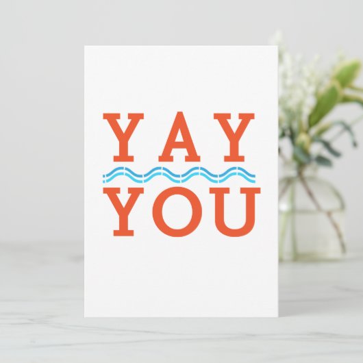 おめでとうございます、勇気付けられるノテカードポストカード サンキューカード (スタンド正面)