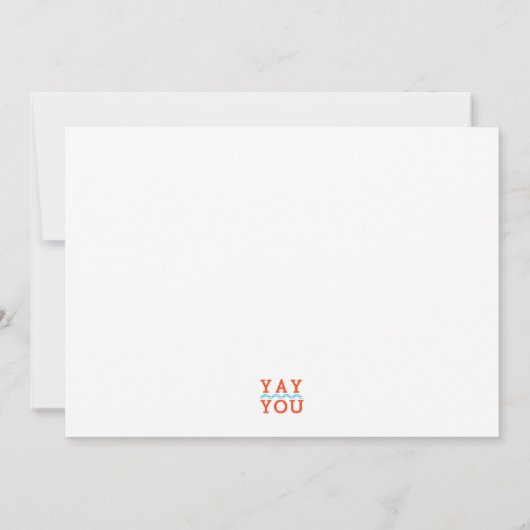 おめでとうございます、勇気付けられるノテカードポストカード サンキューカード (裏面)