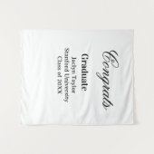 おめでとうございます、卒業おめでとう、大学名、学部名、クラス of  タペストリー (正面(横))