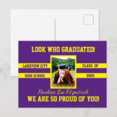 おめでとうございます!卒業おめでとう!学校の色を選んでください ポストカード (正面/裏面)