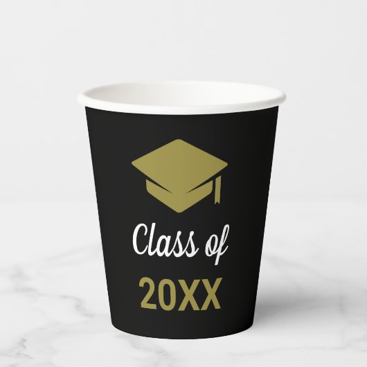 おめでとうございます！卒業お祝い キャップ 紙コップ (正面)