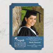 おめでとうございます！卒業写真 卒業発表 案内状 (正面/裏面)