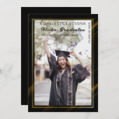 おめでとうございます！卒業生写真発表カード 招待状 (正面/裏面)