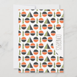 おめでとうございます！卒業生向けの抽象的なサボテン山のデザイン カード