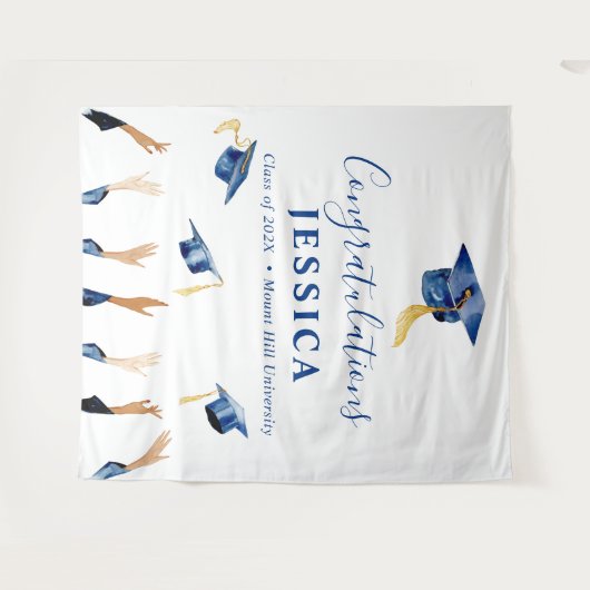 おめでとうございます 卒業生 バックドロップ フォトブース タペストリー (正面(横))