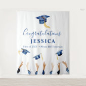 おめでとうございます 卒業生 バックドロップ フォトブース タペストリー (正面)