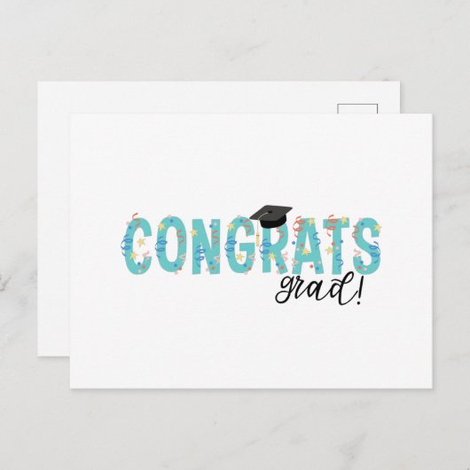おめでとうございます、卒業生！ ポストカード (正面/裏面)