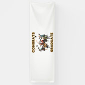 おめでとうございます！卒業生 2.5x8 ヴィニール バナー 横断幕 (縦)