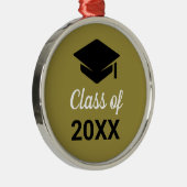 おめでとうございます！卒業 帽子 いつでも卒業クラス メタルオーナメント (右)