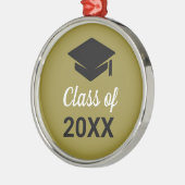 おめでとうございます！卒業 帽子 いつでも卒業クラス メタルオーナメント (左)
