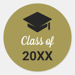 おめでとうございます！卒業 帽子 いつでも卒業クラス ラウンドシール