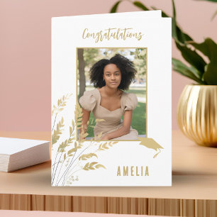 おめでとうございます 卒業 植物 卒業写真 カード