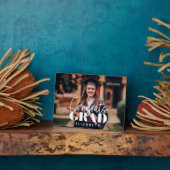 おめでとうございます 卒業 現代 シンプル スクリプト オーダーメイド フォト フォトプラーク (側面)