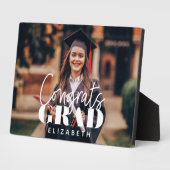 おめでとうございます 卒業 現代 シンプル スクリプト オーダーメイド フォト フォトプラーク (側面)