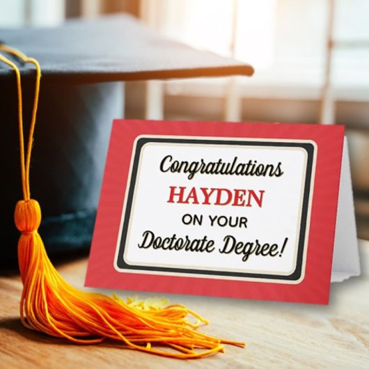 おめでとうございます！博士号学位 卒業カード サンキューカード