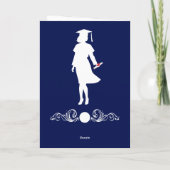 おめでとうございます、娘の卒業カード、姪っ子。 カード (裏面)