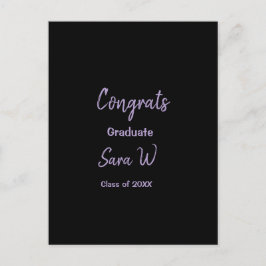 おめでとうございます、年度 名前 学校 クラス ポストカード