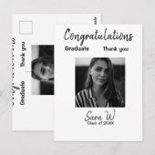 おめでとうございます、年度 学校の卒業生の皆さん ポストカード (正面/裏面)