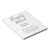 おめでとうございます、引退後の 年間勤務 ご勇退 ノートパッド (アングル)