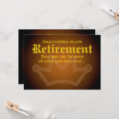 おめでとうございます 引退祝い フラット グリーティング カード (正面/裏面インサイチュ)