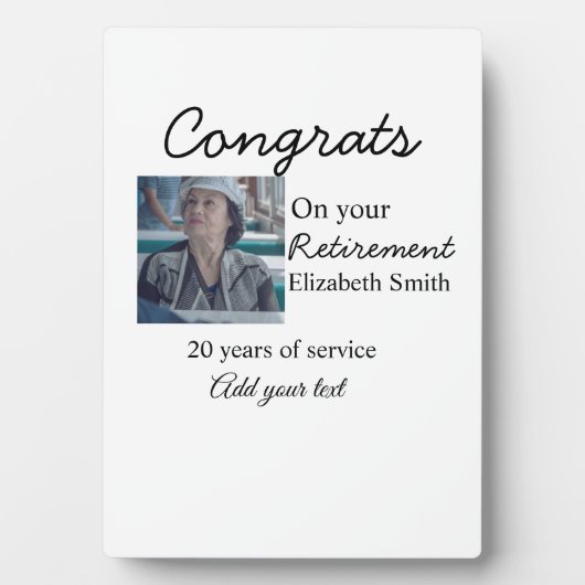 おめでとうございます 引退 フォト 名前 日付 mi を追加 フォトプラーク (正面)