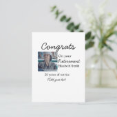 おめでとうございます 引退 フォト 名前 日付 mi を追加 ポストカード (スタンド正面)