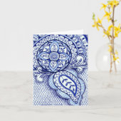 おめでとうございます 新しいママへ 男の子です ダマスク インドのマンダラ カード (黄色い花)