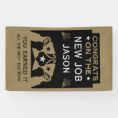 おめでとうございます！新しい仕事での成功を祈ります 横断幕 (横)