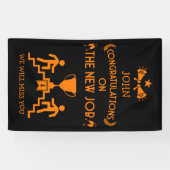 おめでとうございます！新しい仕事 横断幕 (横)