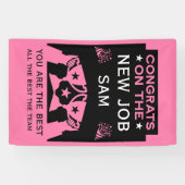 おめでとうございます 新しい仕事 横断幕 (横)