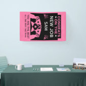 おめでとうございます 新しい仕事 横断幕 (トレードショー)