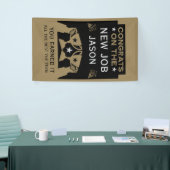 おめでとうございます！新しい職場でのご活躍を心より願っております 横断幕 (トレードショー)