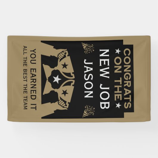 おめでとうございます！新しい職場でのご活躍を心より願っております 横断幕 (横)