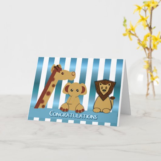 おめでとうございます、新生児ボーイ カード (黄色い花)