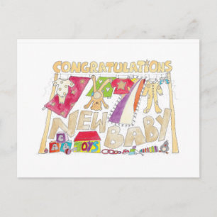 おめでとうございます – 新生児。 ポストカード