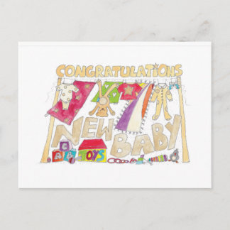 おめでとうございます – 新生児。 ポストカード