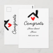 おめでとうございます 新築マイホームお披露目 ポストカード (正面/裏面)